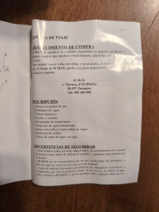 Plancha de viaje Q-MAX 800W