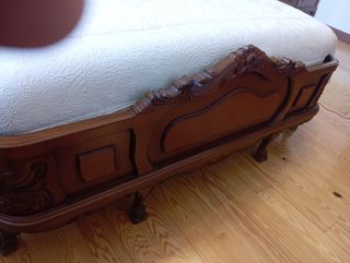 Cama Clásica Madera Maciza 135cm