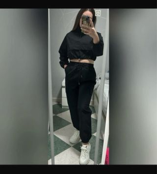 Conjunto deportivo mujer negro S/M