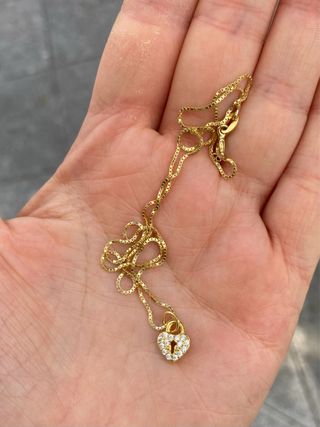 Catenina con ciondolo a Cuore argento dorato 