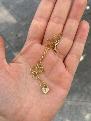 Catenina con ciondolo a Cuore argento dorato 
