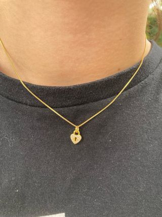Catenina con ciondolo a Cuore argento dorato 