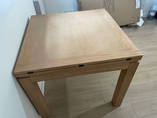 Mesa comedor extensible libro madera. Nueva