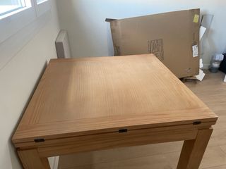Mesa comedor extensible libro madera. Nueva