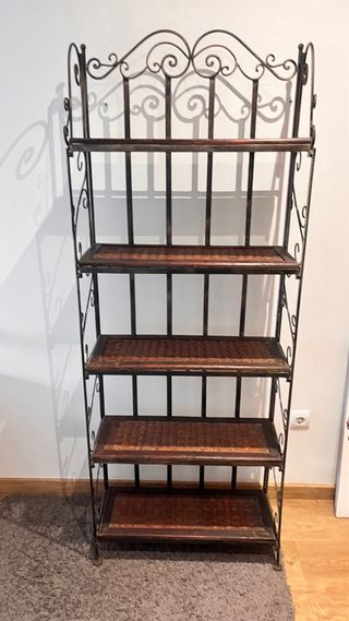 Estantería Forja Vintage 5 Baldas Madera