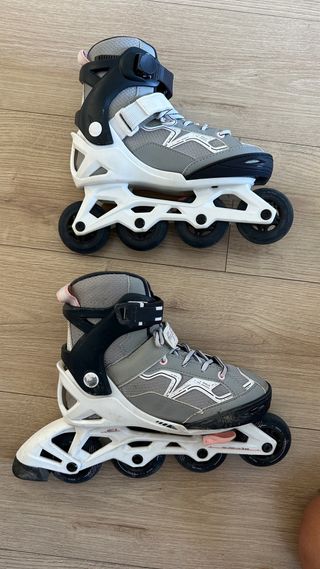 Patines Oxelo Fitness Gris Talla 32-35