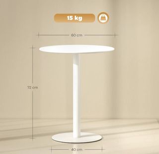 Mesa de comedor redonda para 2 personas