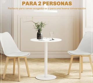 Mesa de comedor redonda para 2 personas
