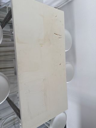 7 Taburetes Altos Blancos + Mesa Regalo