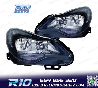 FAROS PARA OPEL CORSA D 11-14 FONDO NEGRO