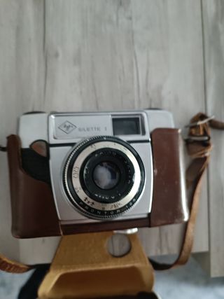 Cámara Agfa Sillette 1 Plata y Marrón