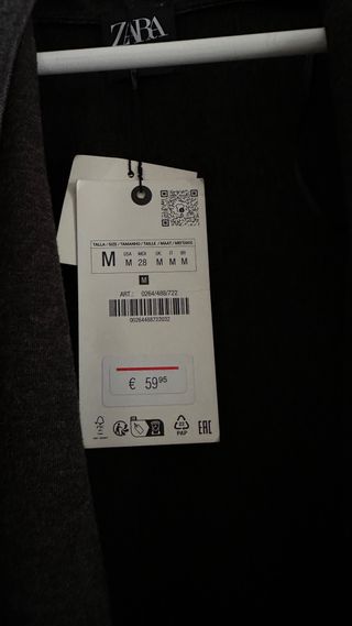 Capa Zara Gris Talla Única