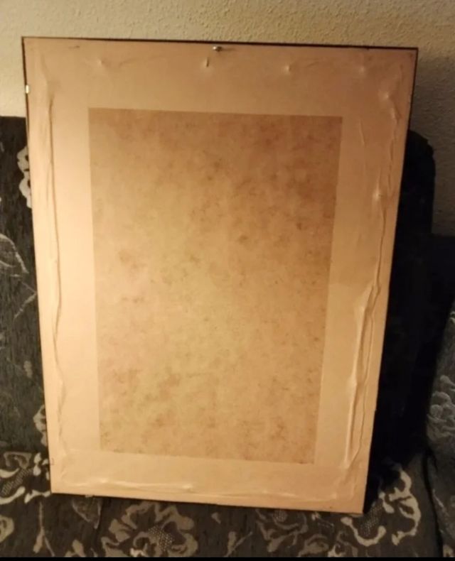 Cuadro de amanecer montaña y mar