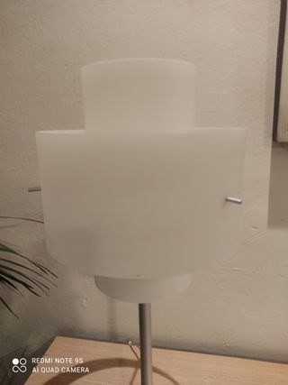 Lámpara de mesa moderna plata, cristal ..