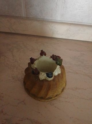 Porta stuzzicadenti in vetro e resina 3 pezzi