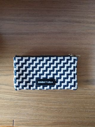 Cartera Bimba y Lola Piel Azul y Blanca
