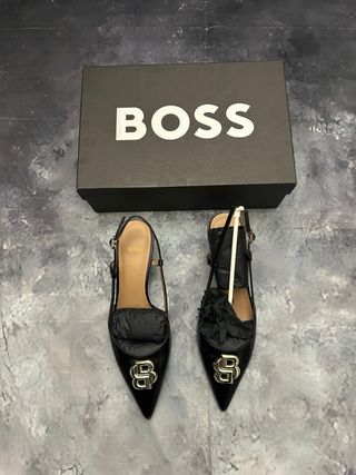 Scarpe Hugo Boss nere con logo