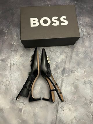 Scarpe Hugo Boss nere con logo