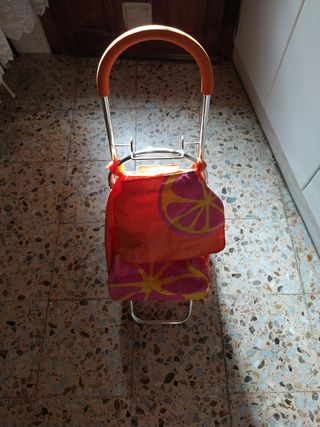 Carro de compra plegable naranja