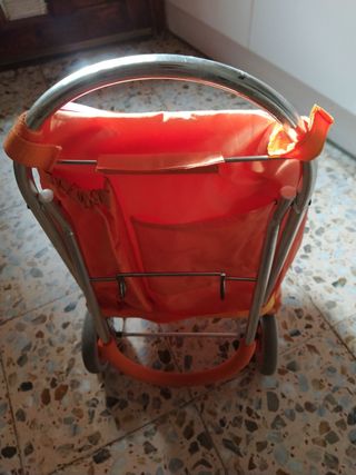 Carro de compra plegable naranja