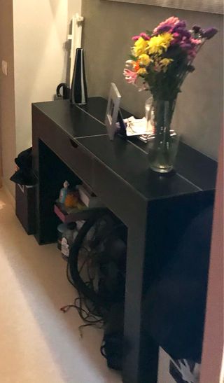 Mobile/consolle da trucco in pelle