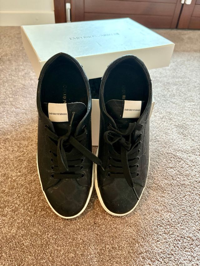 Emporio Armani Sneakers Nere Taglia 38,con scatola