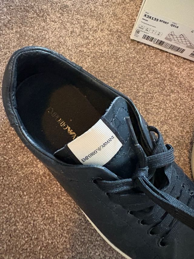 Emporio Armani Sneakers Nere Taglia 38,con scatola