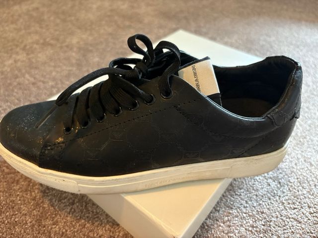Emporio Armani Sneakers Nere Taglia 38,con scatola