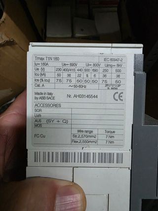 Interruptor Automático SACE Tmax T1N 160