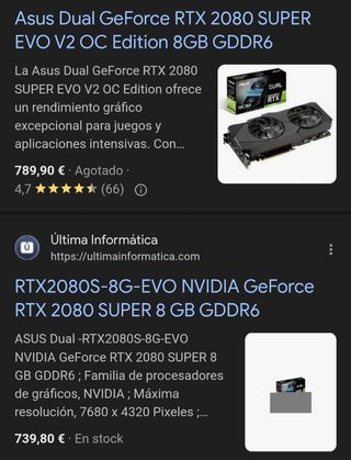 ASUS Dual RTX 2080S O8G EVO V2 Tarjeta gráfica