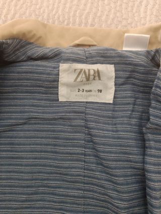 Trench Zara bambino 2/3 anni