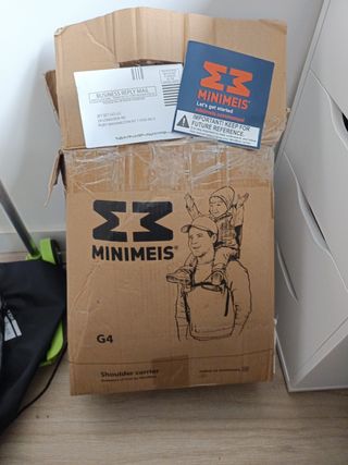 Mochila Portabebés Minimeis G4 Gris/naranja