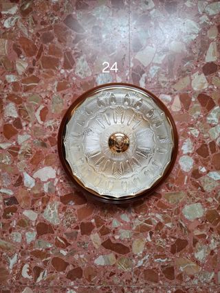 Apliques de cristal y madera años 60