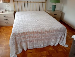 Colcha ganchillo blanca