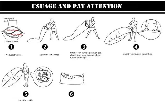 Colchoneta Hinchable Bolsa Inflado Rapido Manual