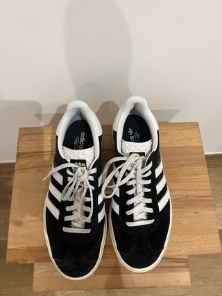 Adidas Gazelle Plataforma Negro Blanco