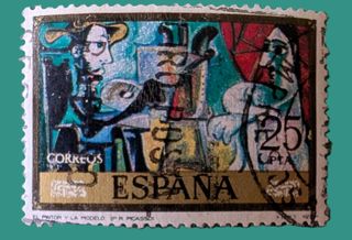 Sello El Pintor y la Modelo Picasso