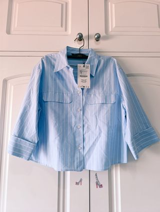 Camisa Zara rayas popelín Talla XS
