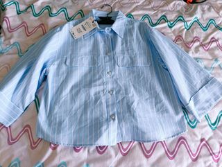 Camisa Zara rayas popelín Talla XS