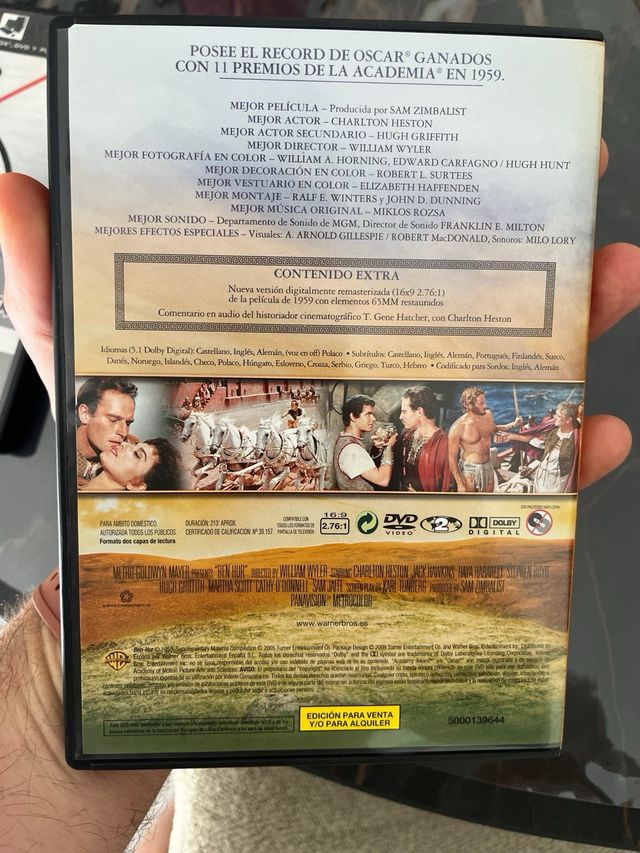 Los Diez Mandamientos y Ben Hur. Edicion colección