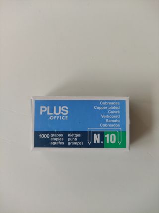 Grapas PLUS OFFICE N.10 Cobreadas