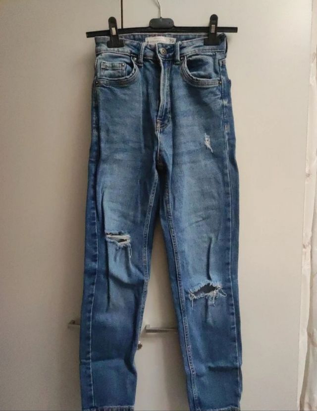 Vaqueros Mom Slim Fit Azules