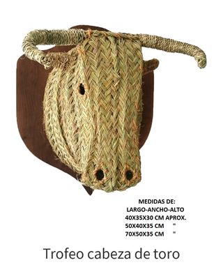 Trofeo cabeza jirafa esparto