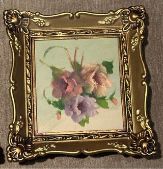 Cuadros Florales Vintage Dorado