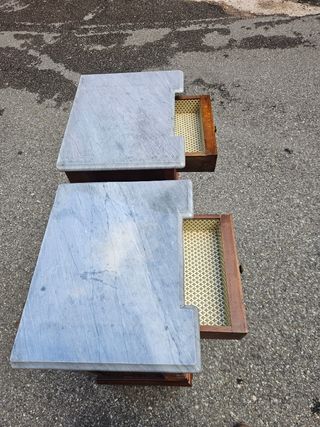 Coppia comodini noce antichi restaurati