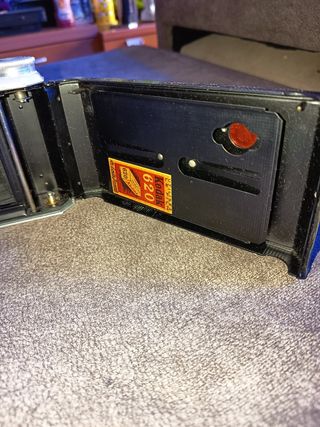 Cámara de fotos antigua Kodak plegable