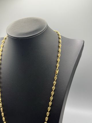 Ref11 Cadena de granos de café de oro de 18k