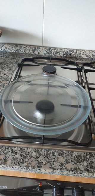 Plato giratorio de cristal para microondas