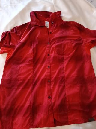 Camicetta trekking Quechua donna rossa
