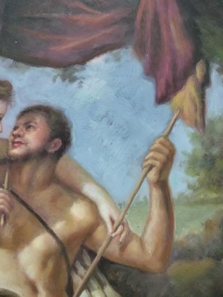 Pintura al óleo de pareja clásica